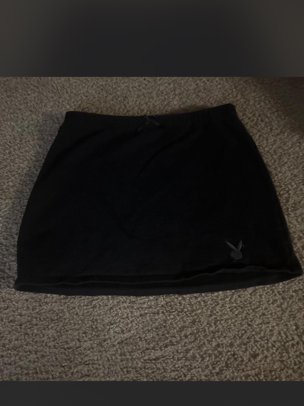 PLAYBOY Black Mini Skirt with Subtle Logo